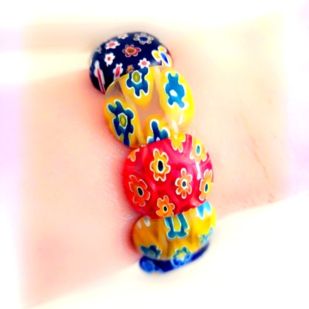 Millefiore Beaded Bracelet